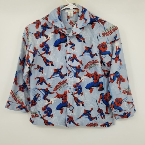 Pottery Barn Kids Spiderman Marvel Pajama Set Size 8 - Picture 2 of 12